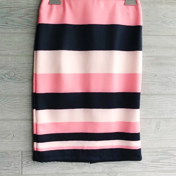 ECI Dresses & Skirts - FINAL drop! Pink & Black Striped Pencil Skirt